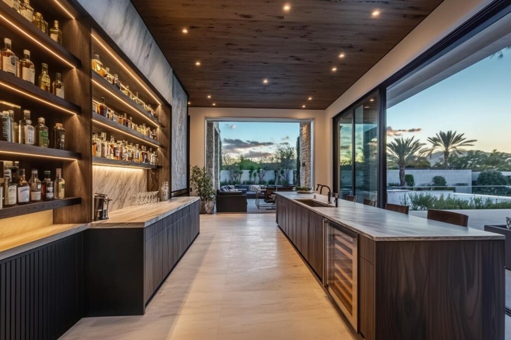 custom home wet bar