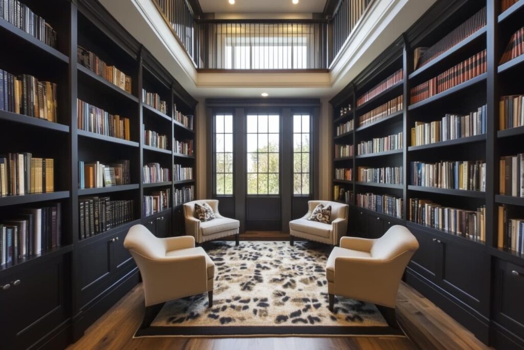 custom home library