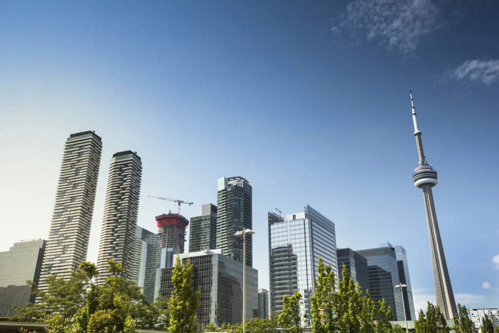 Toronto skyline with condominiums across the horizon