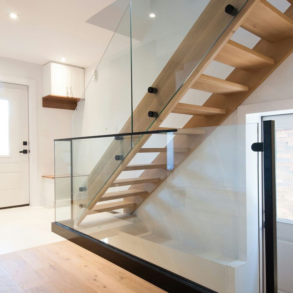 modern front entryway renovation in Port Credit