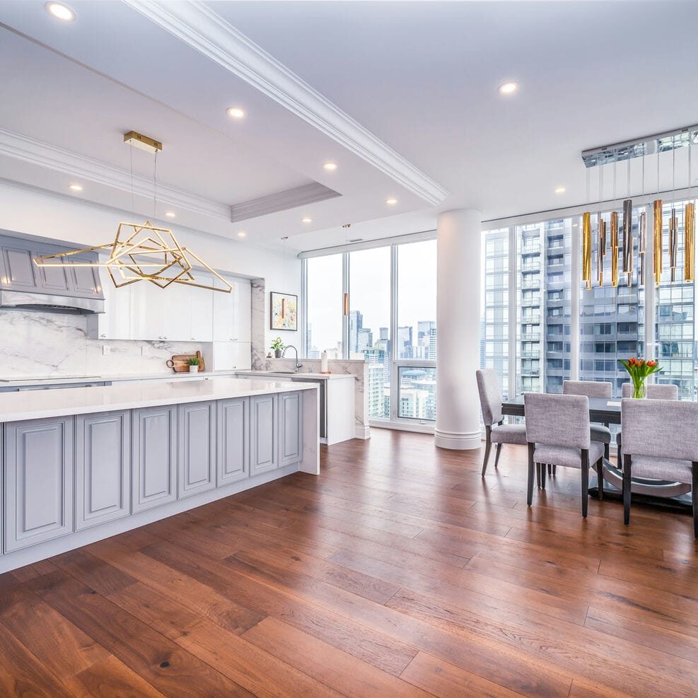open concept kitchen design and build project for condo